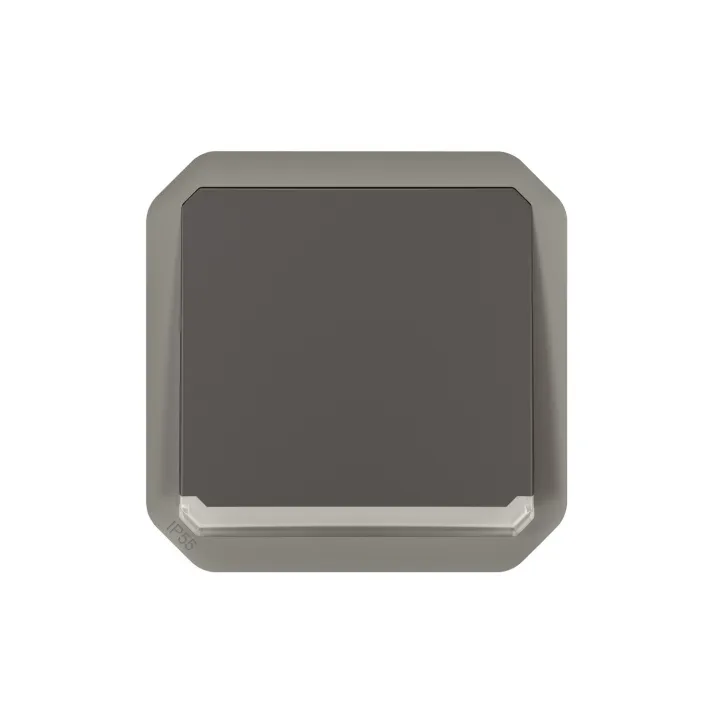 Poussoir No Lumineux Plexo Composable Anthracite