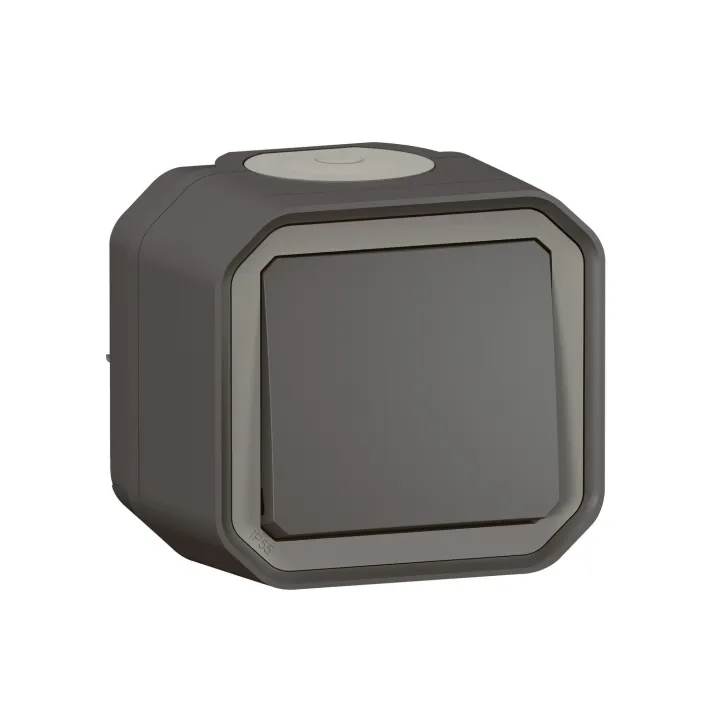 Poussoir No Plexo Complet Saillie Anthracite