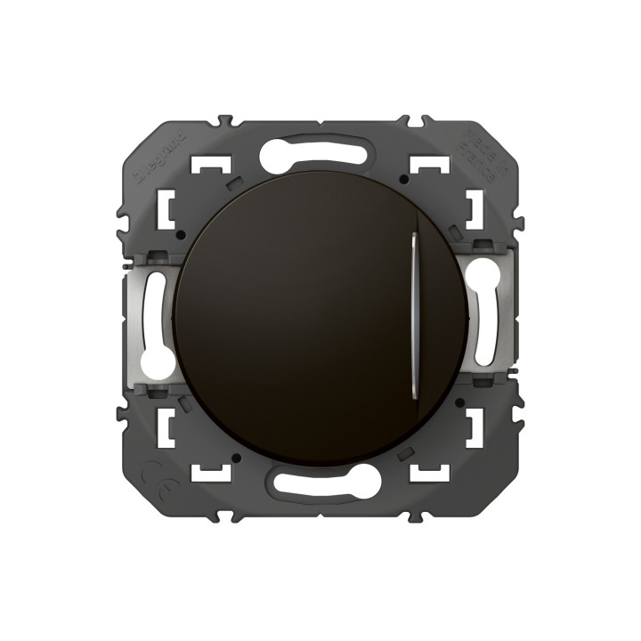Poussoir Simple Avec Voyant Lumineux Dooxie 6A 250V~ - Noir
