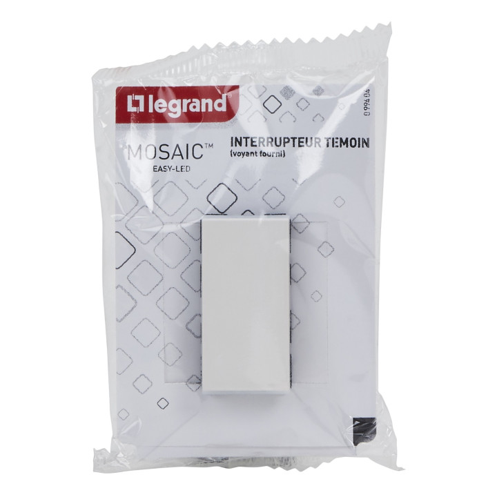 Poussoir Mosaic Easy-Led 6A 1 Module - Blanc
