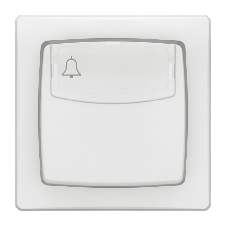 Poussoir Porte-Étiquette Appareillage Saillie Complet Blanc