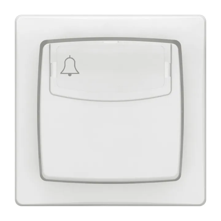Poussoir Porte-Étiquette Appareillage Saillie Complet Blanc