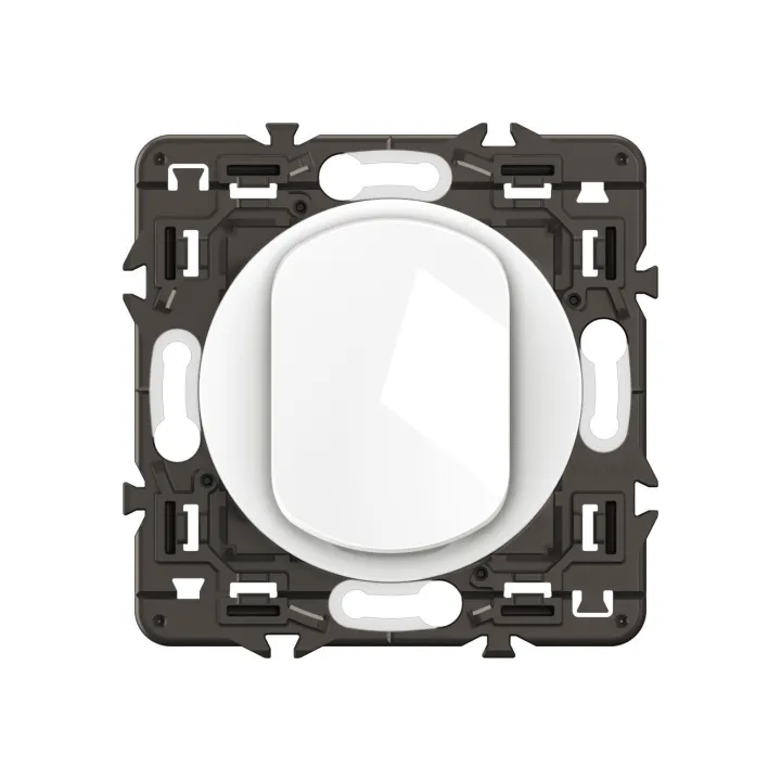 Poussoir Inverseur Céliane Contact No+Nf 6A - Prémonté Blanc