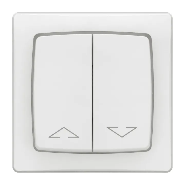 Double Interrupteur Pour Volets Roulants Appareillage Saillie Complet - Blanc