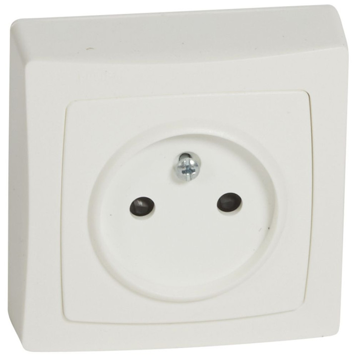 Prise 2P Avec Éclips De Protection Appareillage Saillie Complet - Blanc