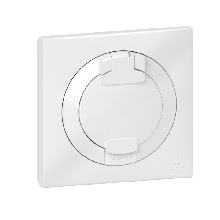 Prise De Courant 2P+T À Puits Dooxie 16A Ip44 Livrée Avec Plaque Carrée Blanche