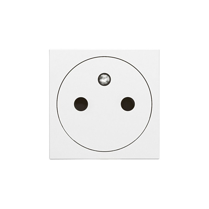 Prise 2P+T Surface Mosaic 2 modules avec connexion bornes automatiques - blanc