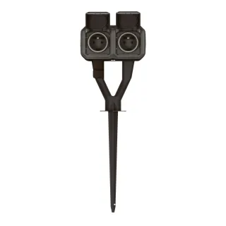 Piquet De Jardin Plexo Avec 2 Prises Précâblées Anthracite