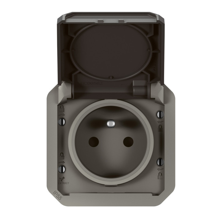 Prise De Courant 2P+T Plexo Composable Anthracite