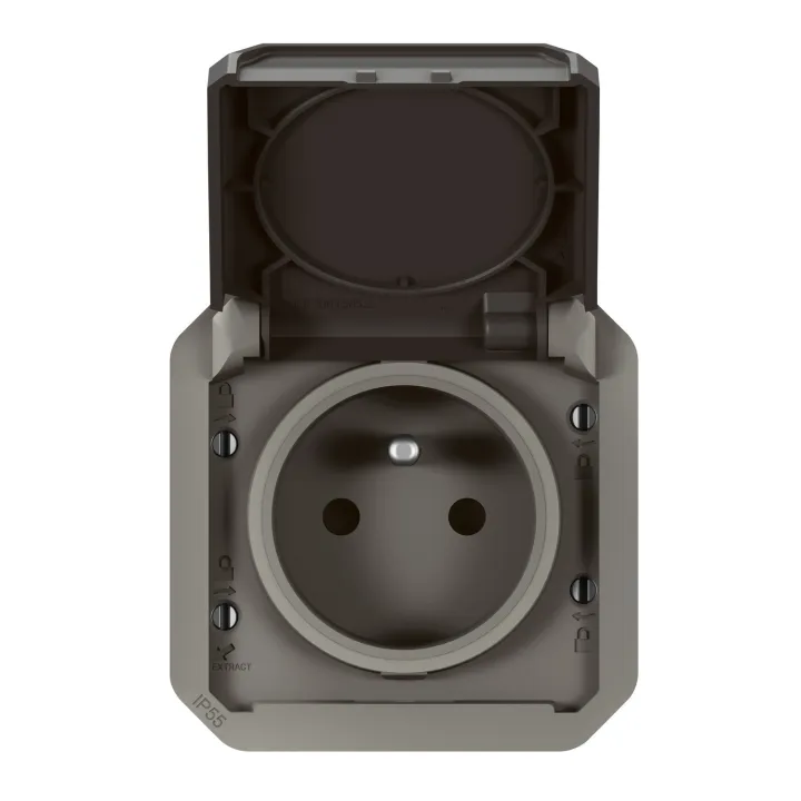 Prise De Courant 2P+T Plexo Composable Anthracite