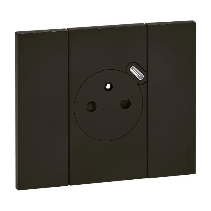 Prise De Courant Surface Avec Prise Usb Type-C Living Now 2 Modules - Noir