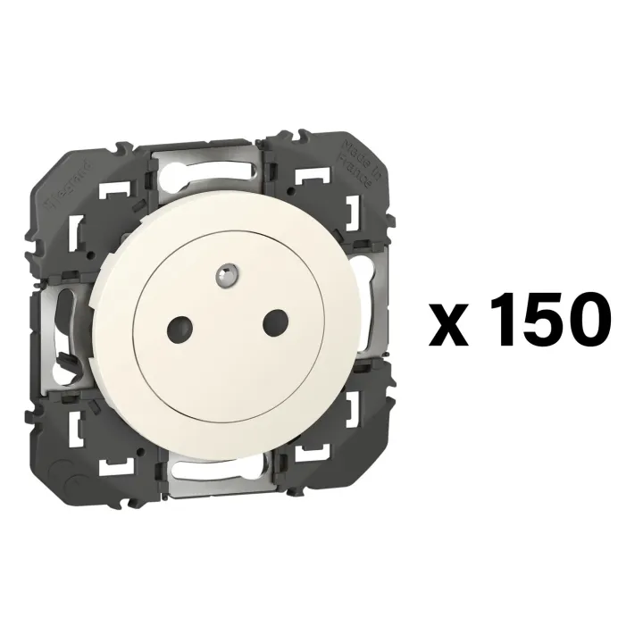 Lot De 150 Prises De Courant 2P+T Surface Dooxie 16A Finition Blanc