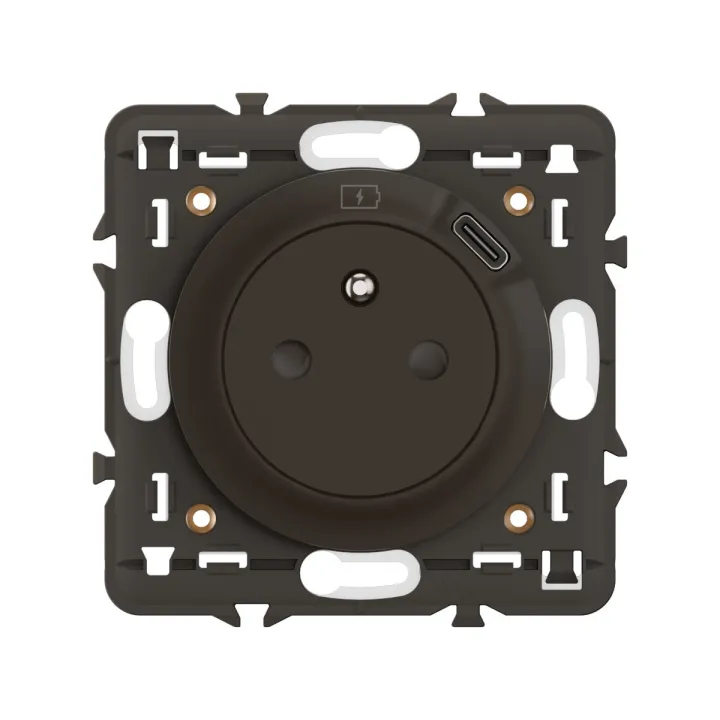 Prise Surface Avec Prise Usb Type-C Céliane - Noir