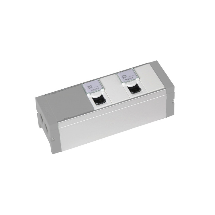 Bloc Nourrice Équipé De 2 Prises Rj45 Catégorie 6 Ftp + 2 Obturateurs À Câbler