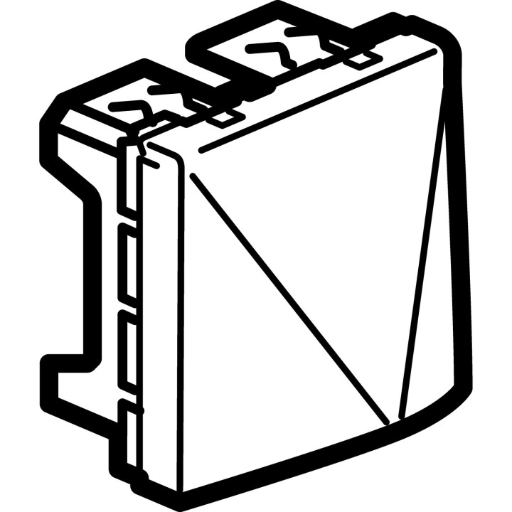 Sortie De Câbles Mosaic Avec Serre-Câbles - Blanc - 2 Modules