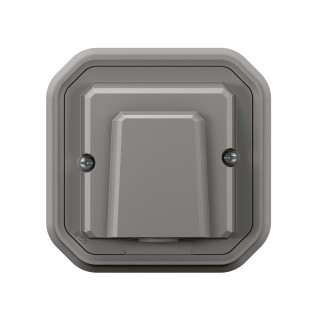 Sortie de câble 16A Plexo complet encastré gris