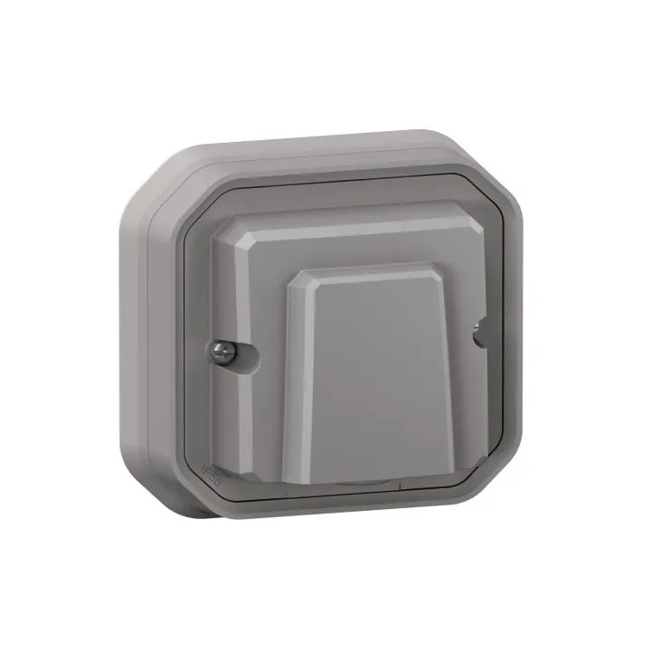 Sortie De Câble 16A Plexo Complet Encastré Gris