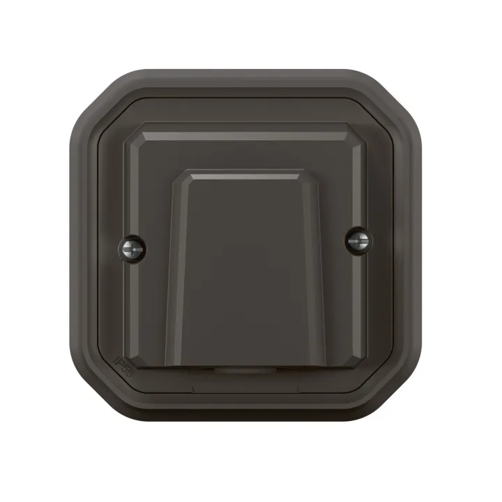 Sortie De Câble 16A Plexo Complet Encastré Anthracite