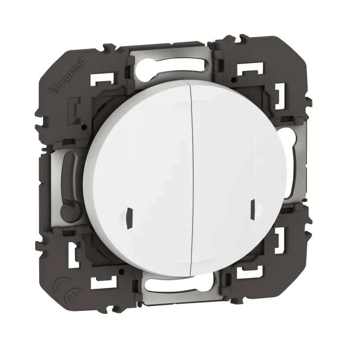 Interrupteur Double Avec Neutre Connecté Dooxie With Netatmo Sans Plaque Blanc