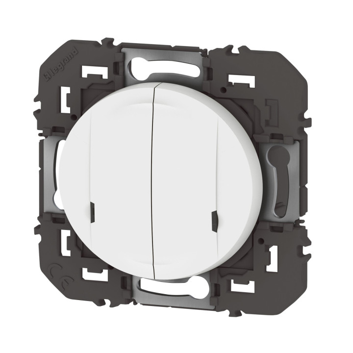 Interrupteur Double Avec Neutre Connecté Dooxie With Netatmo Sans Plaque Blanc