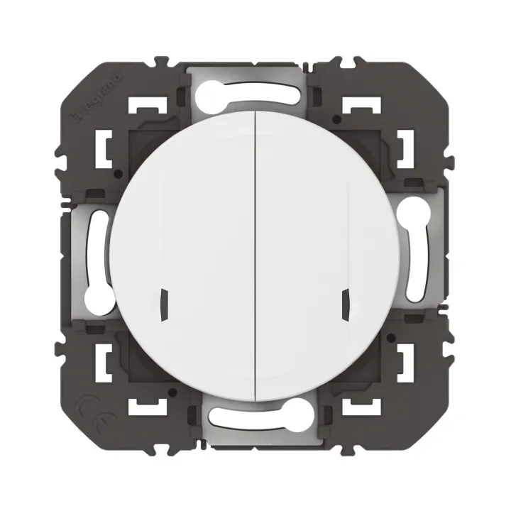 Interrupteur Double Avec Neutre Connecté Dooxie With Netatmo Sans Plaque Blanc