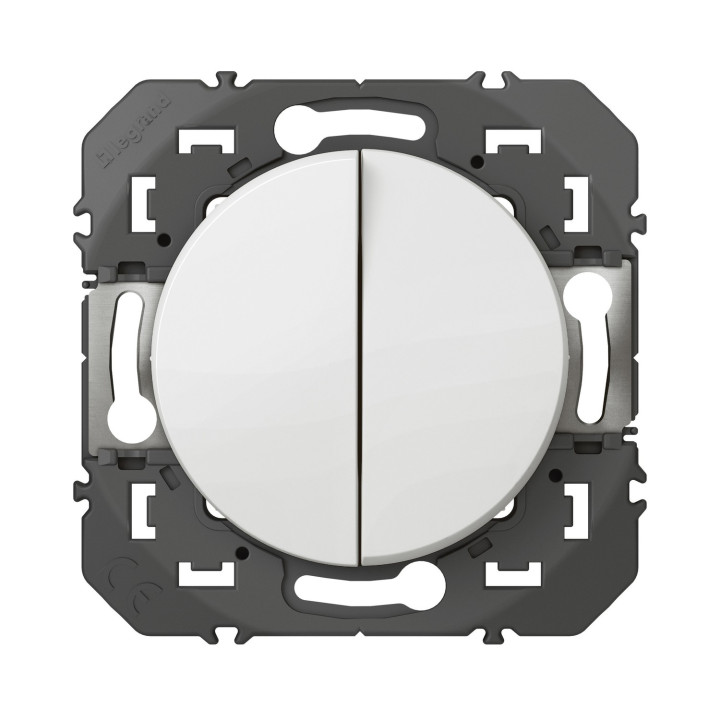 Double Interrupteur Ou Va-Et-Vient Dooxie 10Ax 250V~ Finition Blanc