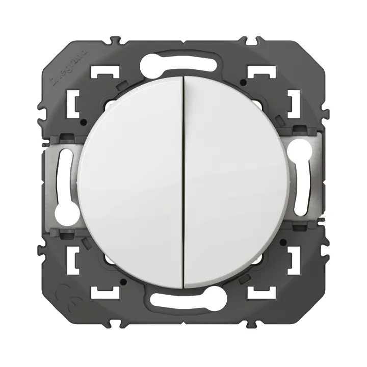 Double Interrupteur Ou Va-Et-Vient Dooxie 10Ax 250V~ Finition Blanc