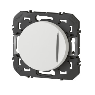 Interrupteur ou va-et-vient avec voyant témoin dooxie 10AX 250V~ finition blanc