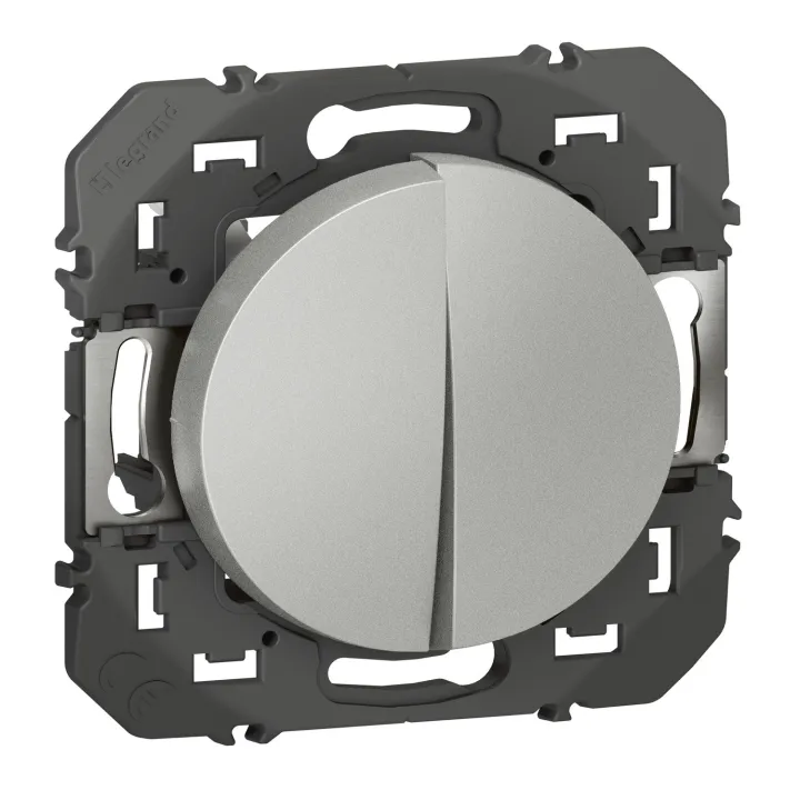 Double Interrupteur Ou Va-Et-Vient Dooxie 10Ax 250V~ Finition Alu