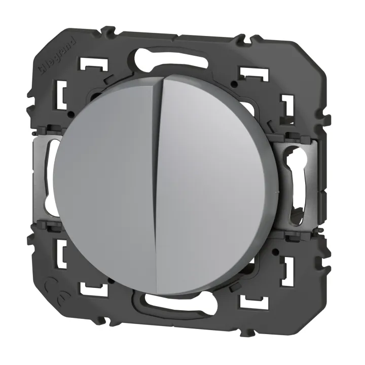 Double Interrupteur Ou Va-Et-Vient Dooxie 10Ax 250V~ Finition Alu