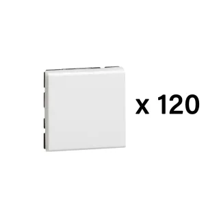 Lot De 120 Interrupteurs Ou Va-Et-Vient 10Ax Mosaic Easy-Led 2 Modules - Blanc