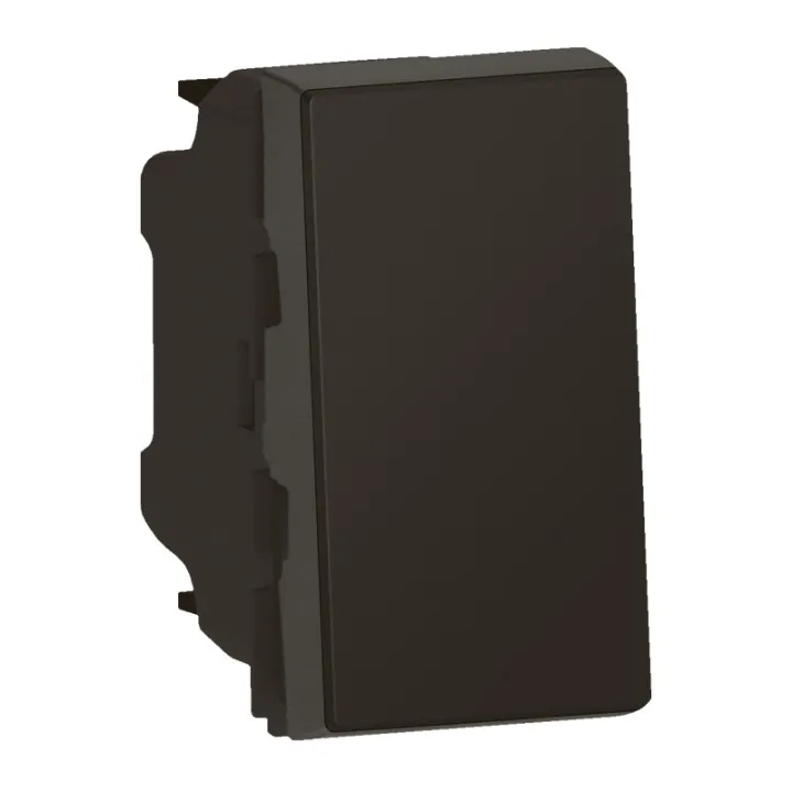 Interrupteur Ou Va-Et-Vient 10Ax 250V~ Mosaic Easy-Led 1 Module - Noir Mat