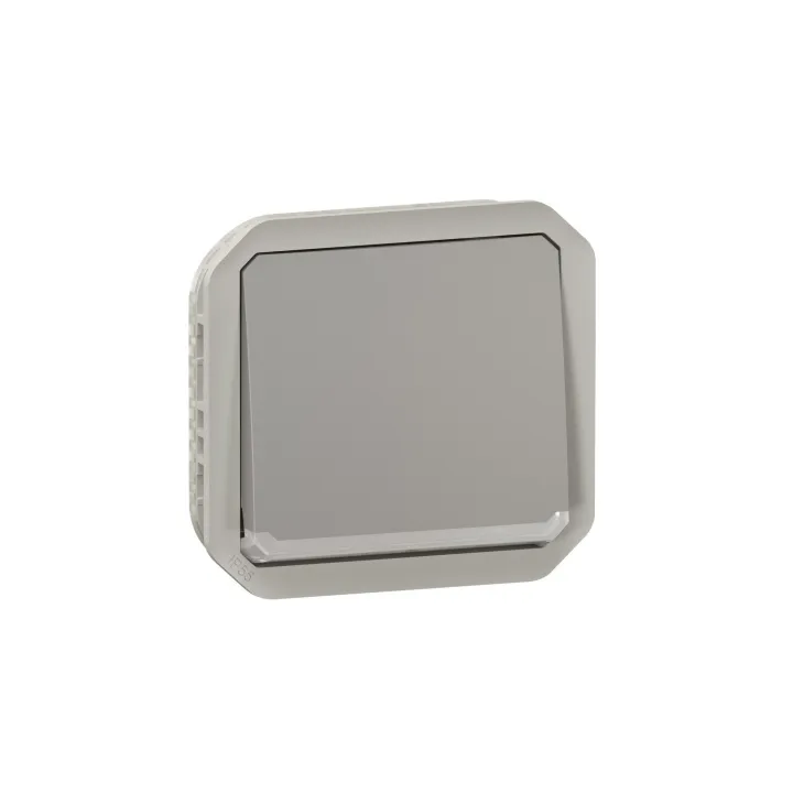 Interrupteur Ou Va-Et-Vient Lumineux 10Ax 250V Plexo Composable Gris