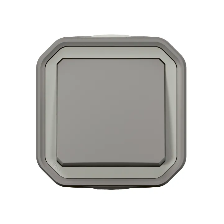 Interrupteur Ou Va-Et-Vient 10Ax 250V Plexo Complet Saillie Gris