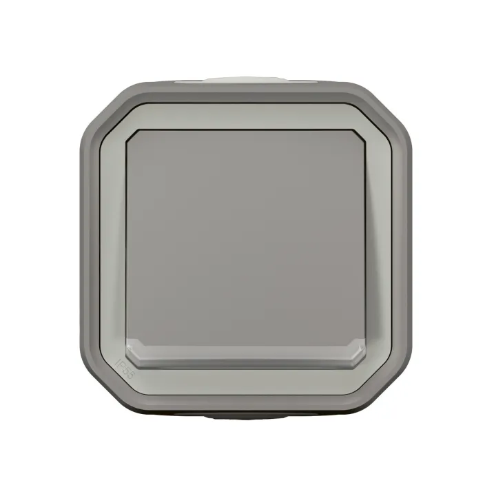 Interrupteur Ou Va-Et-Vient Témoin 10Ax 250V Plexo Complet Saillie Gris