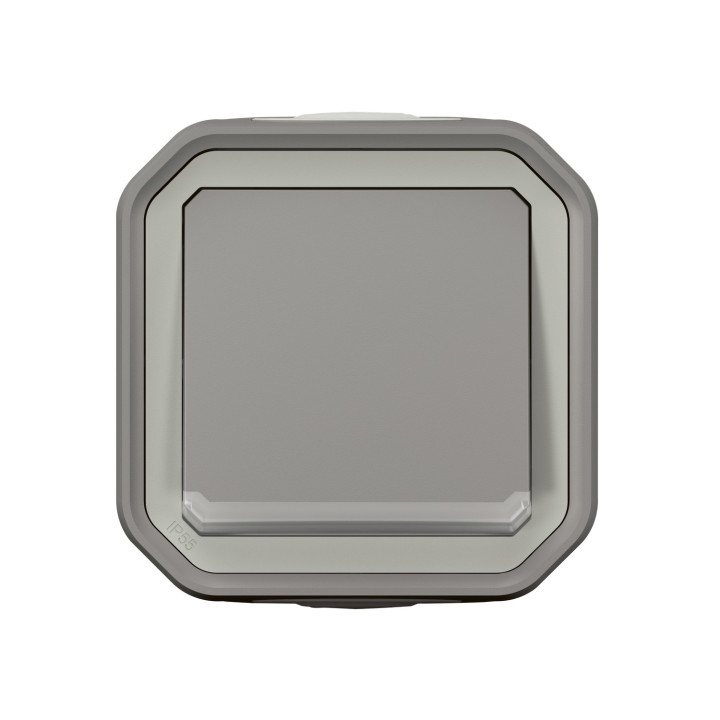 Interrupteur Ou Va-Et-Vient Lumineux 10Ax 250V Plexo Complet Saillie Gris