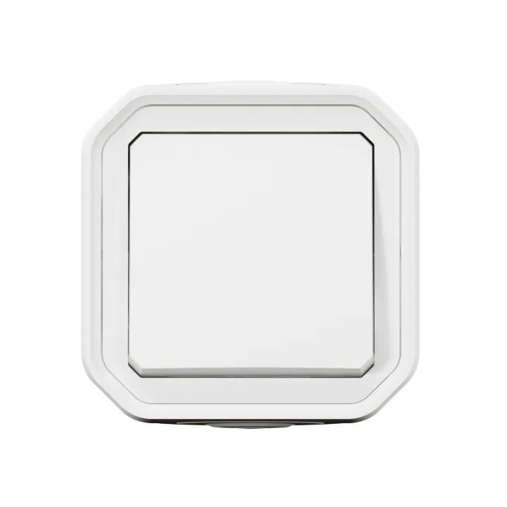 Interrupteur Ou Va-Et-Vient 10Ax 250V Plexo Complet Saillie Blanc