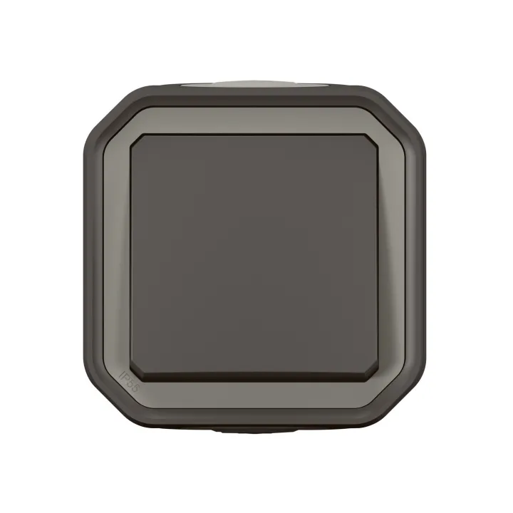 Interrupteur Ou Va-Et-Vient 10Ax 250V Plexo Complet Saillie Anthracite