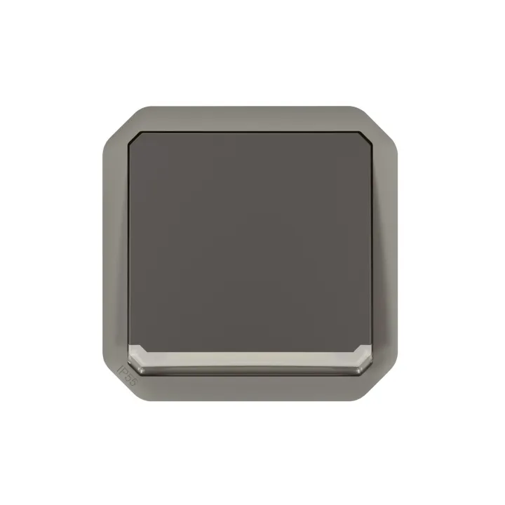 Interrupteur Ou Va-Et-Vient Lumineux 10Ax 250V Plexo Composable Anthracite