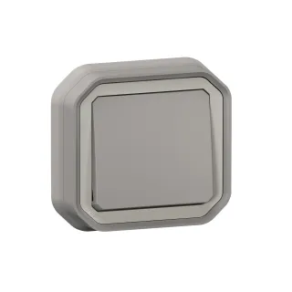 Interrupteur Ou Va-Et-Vient 10Ax 250V Plexo Complet Encastré Gris