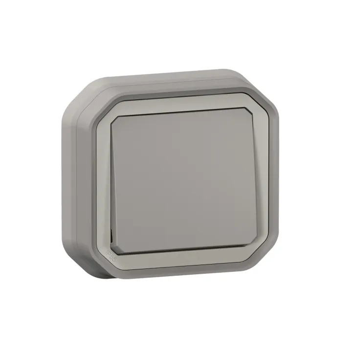 Interrupteur Ou Va-Et-Vient 10Ax 250V Plexo Complet Encastré Gris