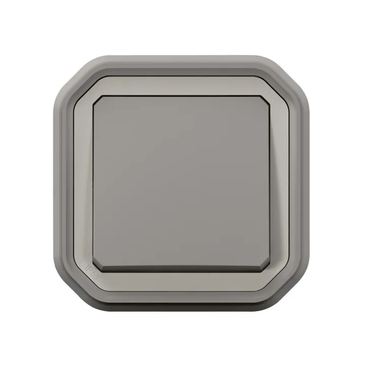 Interrupteur Ou Va-Et-Vient 10Ax 250V Plexo Complet Encastré Gris