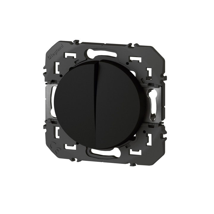 Double Interrupteur Ou Va-Et-Vient Dooxie 10Ax 250V~ - Noir