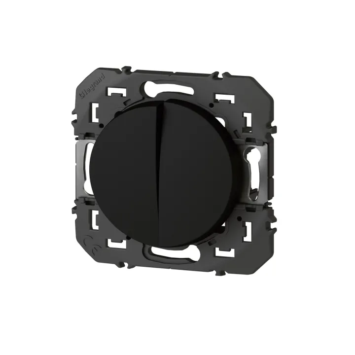 Double Interrupteur Ou Va-Et-Vient Dooxie 10Ax 250V~ - Noir
