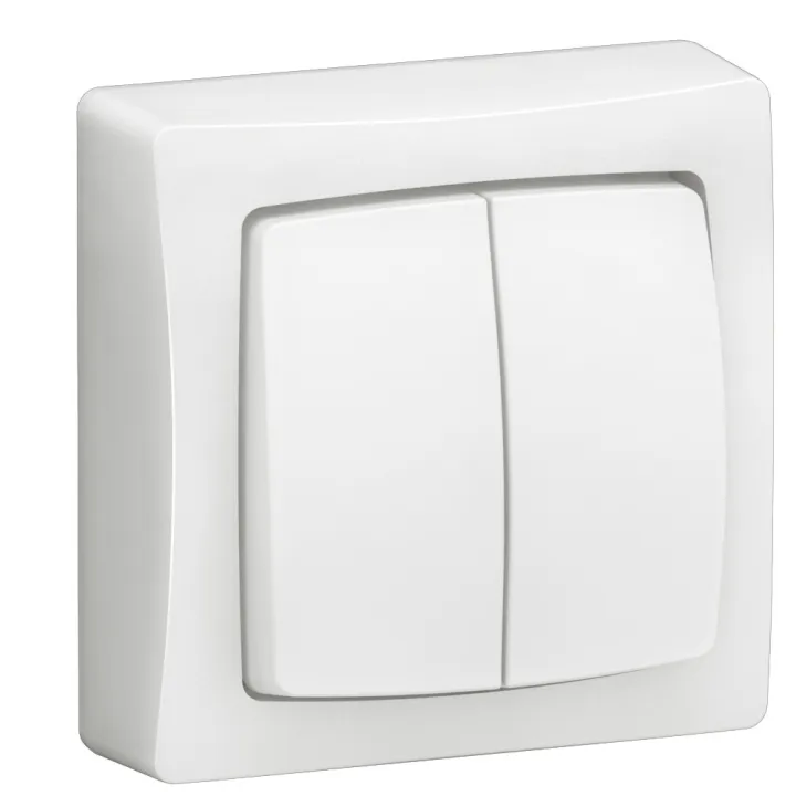 Transformeur Double Appareillage Saillie Complet Blanc