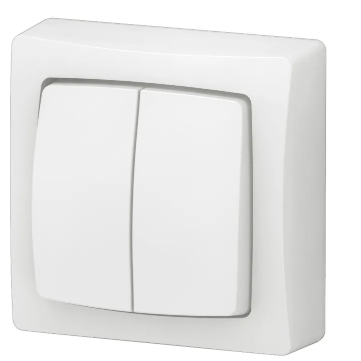 Transformeur Double Appareillage Saillie Complet Blanc