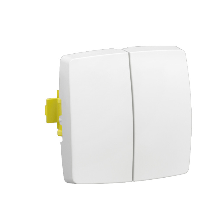 Transformeur Double Appareillage Saillie Composable Blanc