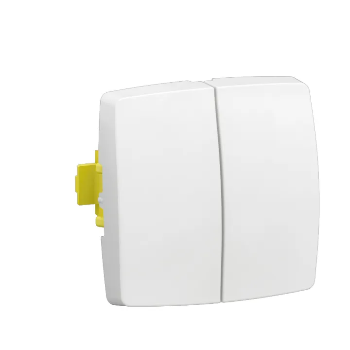 Transformeur Double Appareillage Saillie Composable Blanc