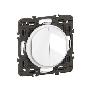 Double interrupteur ou va-et-vient 10AX Céliane - prémonté Blanc