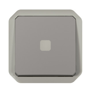 Interrupteur temporisé lumineux Plexo composable gris